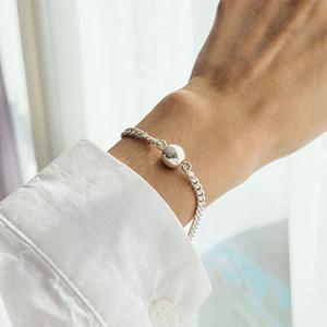 [브리치]  / 은볼 체인 은팔찌