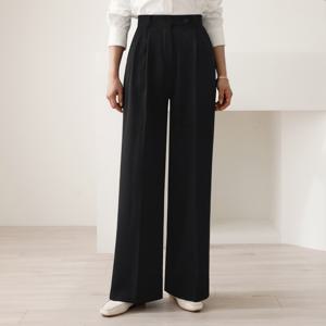 (~XXL까지) 호안 비죠 하이웨스트 핀턱 슬랙스(롱/미니) 봄 가을 데일리 일상 캐쥬얼 출근룩 빅사이즈