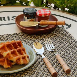 이그조틱 밤부 커트러리 디저트세트 3P(티스푼+케이크포크+스프레더)