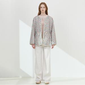 하프기장 퀼팅 라운드 점퍼_T252MJP321W