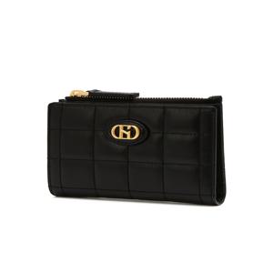 [백화점신상]HIWA6E770BK_여성 블랙 이니셜로고 소가죽 반지갑