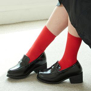 [정상가 165,000원] 여성 소가죽 에나멜 로퍼 힐 - 3FS4001/4002