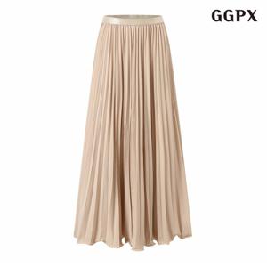 정상가:59,000원 ㅣ 페미닌 플리츠 주름 롱 스커트 (GPCWH007D)