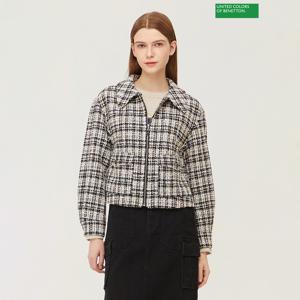 트위드 집업 점퍼 BAJP91361_MU