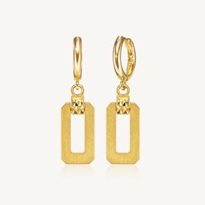 브릭 체인 링 귀걸이 24K 순금 7.5g