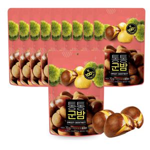통통군밤 70g x 10봉 껍질군밤100%