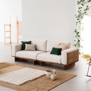 [CJ단독] 봄소와 참이 3.5인용 알파인 패브릭 원목소파