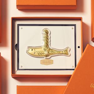 21번) 액막이 명태 골드바 24K 순금 0.52g