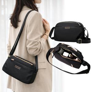 골드지퍼 여성 크로스백 가벼운 데일리 가방