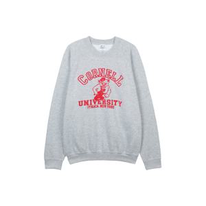 남녀공용 코넬 레글런 크루넥 맨투맨 히터 그레이 FR-CORNELL