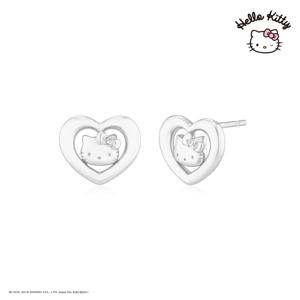 헬로키티주얼리 뉴하트컬렉션 실버 하트 귀걸이 HLSE365
