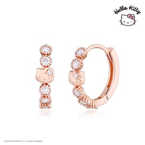 [정상가 149,000원] 헬로키티주얼리 하트컬렉션 실버 원터치 링귀걸이 HLSE295-P