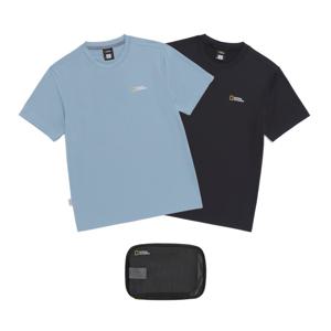 N265UPA910 26SS 유니 메이스 기능성 2PACK 반팔 티셔츠 STEEL BLUE 2