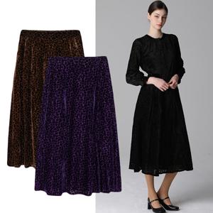 [최초가 59000원] 벨벳 번아웃 볼륨 스커트