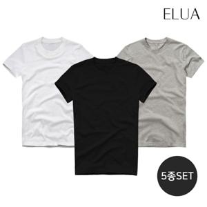 [최초가99500원][5종세트] 남성 여성 무지 라운드 반팔티