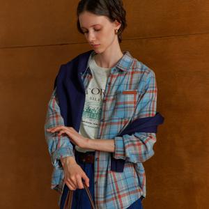 피치스카이체크남방/셔츠 (정상가 34900원)