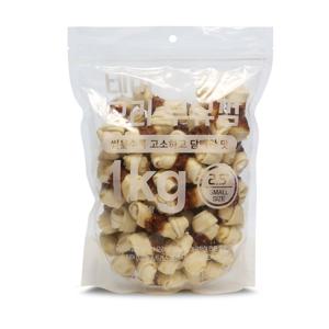 테비 오리우유껌 (S)2.5인치 1kg 대용량 강아지간식
