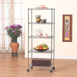 메탈랙450 5단 바퀴달린수납장 슬림선반 이동틈새수납 철제선반 조립식앵글 앵글