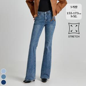 [브리치]  / (노컷진49탄) 3기장 스판 밴딩 워싱 부츠컷 데님 (J2438)