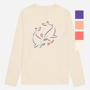 여성 돌고래 라운드넥 티셔츠 (NTI265)