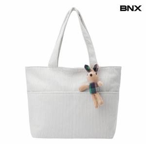 정상가 59000원ㅣ골덴 래빗 키링 세트 스퀘어 쇼퍼백 (BX3AH009L0)