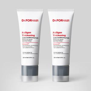 [닥터포헤어] 두피영양 탈모완화 트리트먼트 폴리젠 씨크닝 스칼프 컨디셔닝 마스크 200mlX2