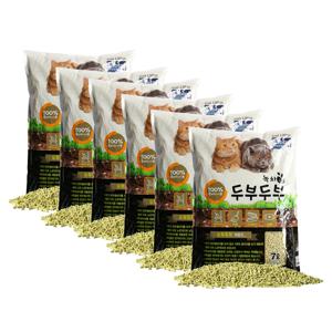 테비 두부두부 고양이두부모래 녹차(일반입자) 7L x 6개