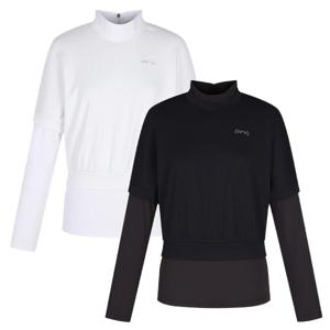 여성 레이어드 반목 티셔츠 121D3TR251