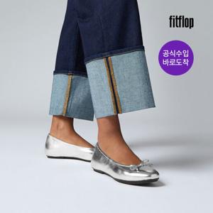 [공식][26SS] 델리카토 여성 리본 소프트레더 발레리나 플랫슈즈 실버