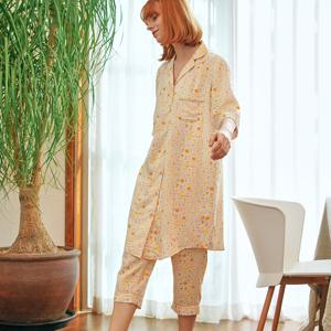 [선데이라운지]여자 레몬스파클링 원피스+7부 파자마 2종세트 SWSBC081