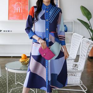 [최초가 448000원] 컨템 셔츠 드레스 AGSPDX01 블루