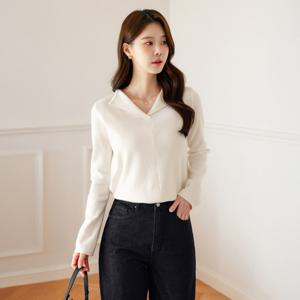 (~XXL까지) 에페닐 브이넥 카라 니트 봄 가을 긴팔 데일리 캐쥬얼 출근룩 베이직 빅사이즈