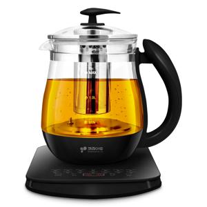 [비밀 세일]  커피포트 분유 스텐 유리 주전자 무선 포트 블랙 1.7L K15