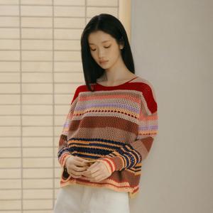 [미리주문10%] 26SS 린넨코튼 스트라이프 니트 1종