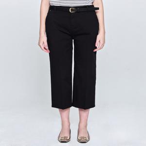 헤지스 여성 [[25SS]] HSPA5BC81BK [데님][세미와이드]블랙 에센셜 밴딩 7부 데님 팬츠