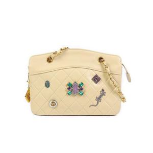 샤넬 램스킨 체인 베이지 토트백 BNY029