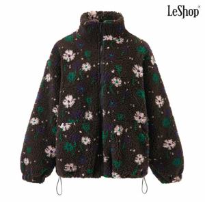 정상가:159,000원 ㅣ 플라워 양털 시어링 플리스 집업 퍼 자켓 (DP4JK017A)