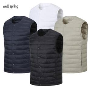 겨울 남성 경량 패딩조끼 브이넥 U넥/V넥 변형가능 경량조끼 남자 캐주얼조끼 WS