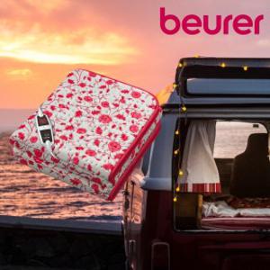 보이로 전기요 UB03 레드플라워 1인용 전기매트 차박캠핑매트 캠핑전기매트 온열매트