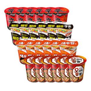 (HOT특가딜) 신라면+튀김우동+새우탕+오짬뽕 6입4개(총24개)