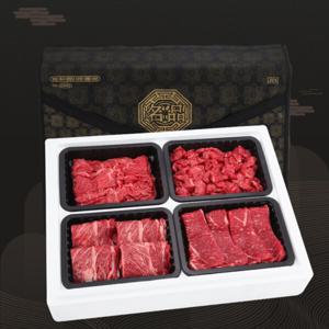 한우선물세트 만족1호 1.2kg (등심300g+채끝300g+불고기300g+국거리300g) 한우