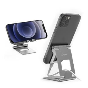 F1 아이크라운 접이식 탁상용 핸드폰 거치대 실버