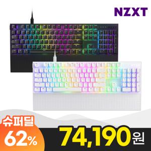 NZXT FUNCTION 2 FULL 블랙 게이밍키보드 기계식키보드 유선 펑션2 최대 74190 WON