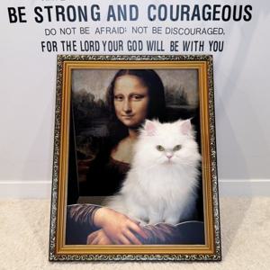 고양이 숨숨집 하우스 스크래쳐 명화액자 프레임 4D DIY 유화 모나리자 오브제