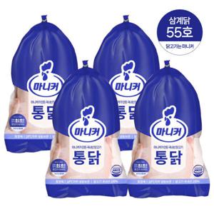 (신선집중) 마니커 삼계 55호 530g 4봉 / 냉동 삼계탕용 생닭 통닭