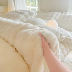 토끼털 촉감 캐시미어 극세사 양면 이불 두꺼운 겨울이불 겨울 차렵이불