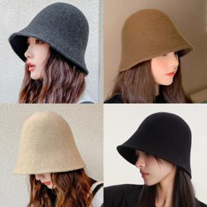울버킷햇 여성 모자 겨울 벙거지 니트 버킷햇