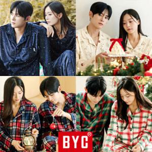 (20%쿠폰) BYC 외 수면 잠옷 세트 커플 극세사 피치 기모 겨울 파자마 홈웨어 바지 남자 여성 빅사이즈 면