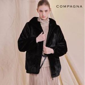 꼼빠니아 FAUX퍼 후드 코트