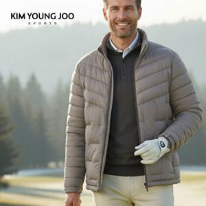 김영주스포츠 남성 프리미엄 웰론 UPDOWN 경량 패딩 점퍼 방한용 고기능성